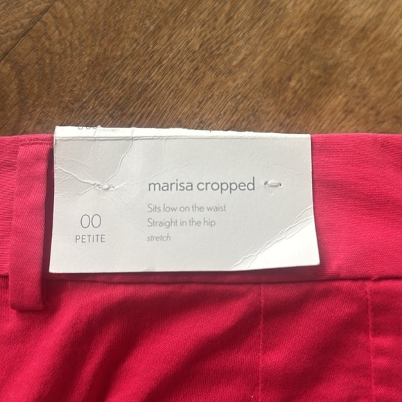 Loft Cropped Marisa Pants Coral Size 00 Petite - Picture 3 of 6